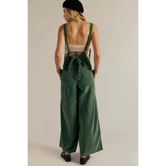 Free People We The Free Freebird Cord Jumpsuit Wide Leg Cotton Cozy M New 284569 - Picture 3 of 8